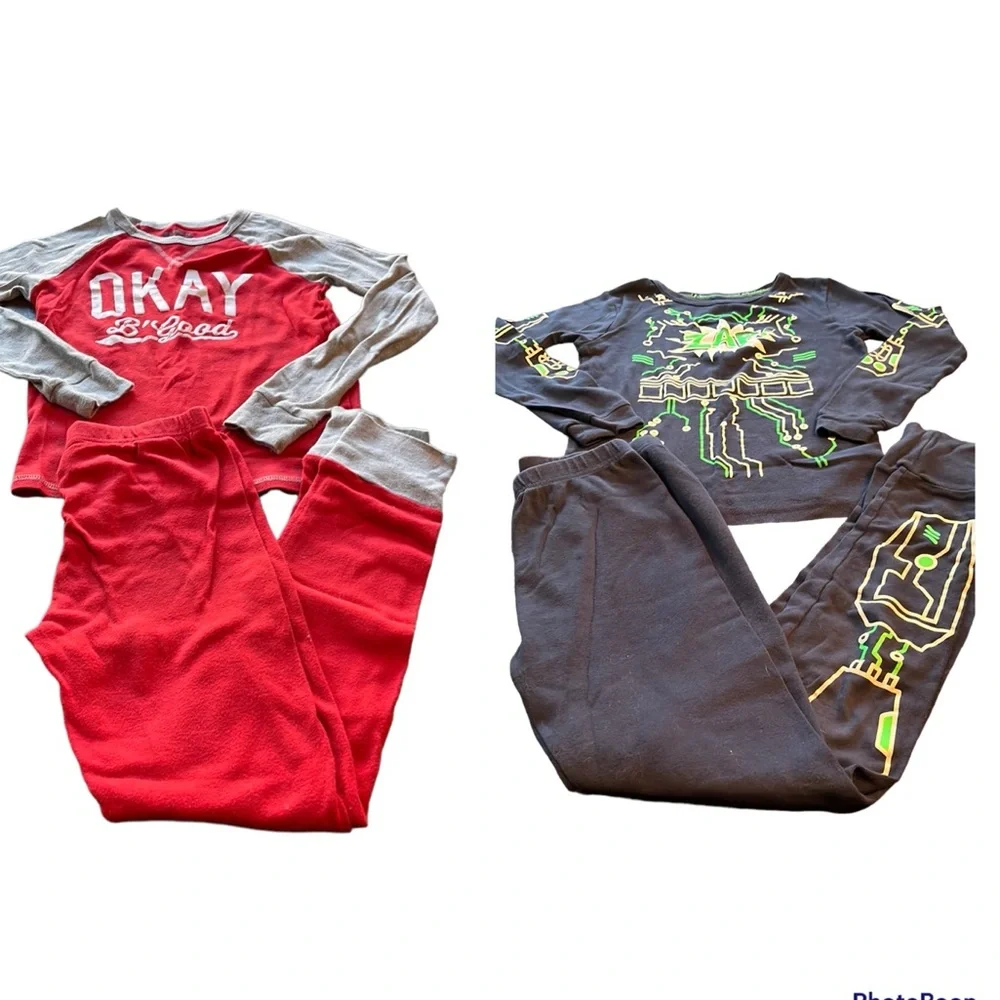 Bundle of 2 Kids Long Pajama Sets sz 10